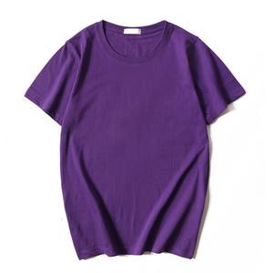 T-shirt basique en coton CVC à col rond, coupe ample, manches courtes, couleur unie, prix d'usine Chine, vente en gros Bangladesh - Product Image 3