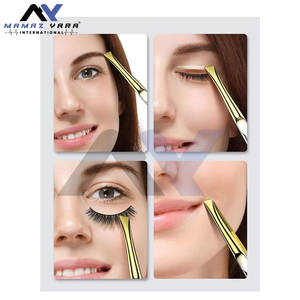 Pinzas Profesionales de Precisión para Cejas, Pinzas de Acero Inoxidable para Mujeres y Hombres, Pinzas Inclinadas para Depilación, Depiladora A-gold - Product Image 2