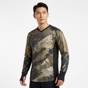Maillots de football pour hommes à manches longues, sublimés, anti-humidité, col montant, coupe régulière, manches complètes, polyester, toutes saisons - Product Image 5