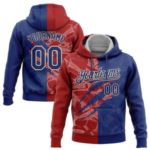 Sweat à capuche pour homme personnalisé avec nom, numéro, motif graffiti, sublimation, polyester, vêtements de sport décontractés, vêtements d'automne - Product Image 6