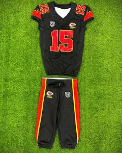 Conjunto de Uniforme de Fútbol Americano para Hombre, Camiseta sin Mangas con Cuello en V Sublimada, Pantalones de Jersey, Poliéster que Absorbe la Humedad, Ropa Deportiva para Adultos - Product Image 6