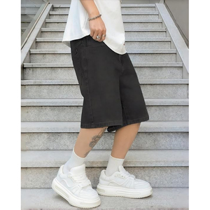 Vintage Acid Wash Denim Jorts Unisex Baggy Streetwear 100 Cotton Custom Logo <b>Shorts</b> Manufacturer - Product Image 5