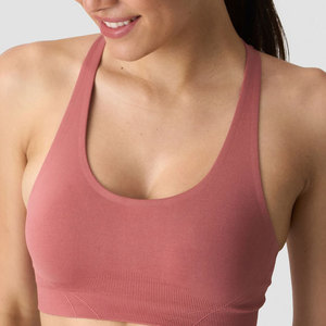 Sujetador deportivo OEM para mujer, diseño de espalda en Y, sin costuras, ropa deportiva ajustada, elástico en cuatro direcciones, espalda cruzada, transpirable, acolchado para correr - Product Image 4