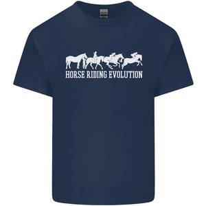 เสื้อยืดผ้าฝ้ายสำหรับผู้ชายลายม้าขี่แบบดั้งเดิม - Product Image 4