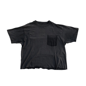 Men's Black Short Sleeve O-Neck <b>T</b>-<b>Shirt</b> With Chest <b>Pocket</b> Regular Fit 100% Cotton Jersey Knitted Casual Style - Product Image 6