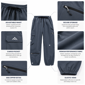 Pantalon de snowboard professionnel imperméable pour homme et femme, pantalon de ski chaud et coupe-vent pour l'hiver, pantalon cargo pour sports de plein air, pantalon de neige, jogging - Product Image 5