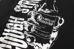 Conjunto de Sudadera con Capucha de Algodón 100% de Alta Calidad 'THAT'S A LOT OF COUPH SYRUP', Sudaderas de Marca de Moda Urbana, Sudaderas con Capucha Vintage, Chándal - Product Image 3