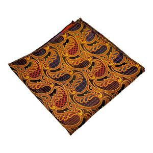 Paquete Premium de Pañuelo de Bolsillo con Estampado Floral Paisley y Corbata de Seda con Diseño de Sésamo Crujiente, Empaquetado en una Caja de Regalo - Product Image 2