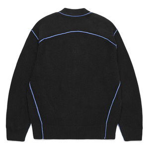 Cardigan épais personnalisé brodé sur le devant, design patchwork tricoté, pulls d'hiver pour femmes et hommes, grandes tailles, bouton de sororité grecque - Product Image 3