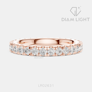 Bague de mariage ronde 1,05 carat, bijoux fins, certifiée IGI, or blanc 14 carats, diamant de laboratoire, bague de fiançailles et de mariage - Product Image 3