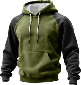 Nueva Sudadera con Capucha de Forro Polar de Doble Cara 100% Algodón para Hombre Joven, Ropa Exterior Cortavientos Ecológica de Ajuste Holgado - Product Image 5