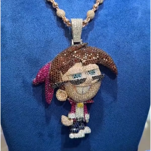 Pendentif Personnalisé Hip-Hop Bling Bling Luxe Unique avec Moissanite VVS et Chaîne, Tendance, Meilleure Vente, Promotion Exceptionnelle - Product Image 1