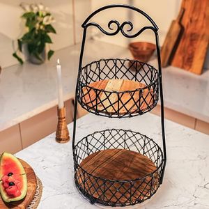 Estante de Especias Metálico de Dos Niveles con Frascos de Vidrio, Organizador de Cocina, Tipo Vertical, Diseño Duradero - Product Image 2
