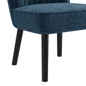 Sedia con Schienale a Conchiglia Blu Navy per Soggiorno - Product Image 5