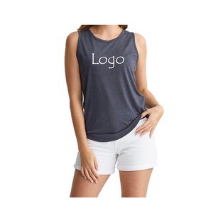 Débardeur de yoga pour femme de haute qualité, écologique, sans manches, 100 % coton, motif uni, sport et fitness, service OEM - Product Image 4