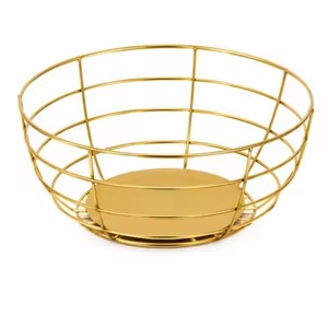 Cesta de Almacenamiento de Alambre Metálico de Estilo Americano, Nueva Tendencia, con Base de Madera, Tamaño, Forma y Color Personalizables, para Uso en el Hogar y la Cocina - Product Image 2