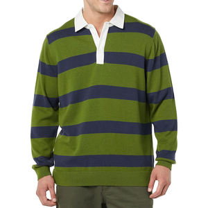 Maillot de rugby 100 % polyester à manches longues, personnalisable avec nom de joueur, broderie en feutre, impression par sublimation, séchage rapide – Meilleures ventes - Product Image 1