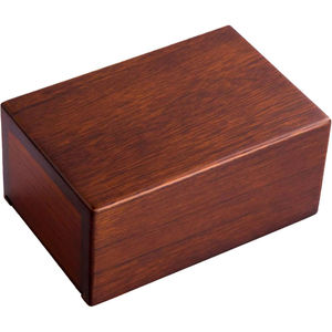 Turned Wood Cremation Urn Decorative <b>Ashes</b> Memorial <b>Keepsake</b> Jar With Lid Classic Border Design - Product Image 5