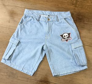 Nouveaux shorts en jean respirants pour l'été, style streetwear, coupe ample, taille mi-haute pour hommes - Product Image 1