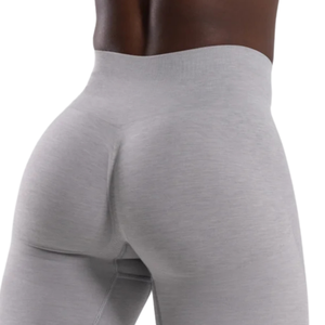 Light Gray Women's Pump Mid Rise Flared Pants Stretch Gym Fitness Yoga Workout <b>Athletic</b> Activewear Flexible Sportswear - Product Image 5