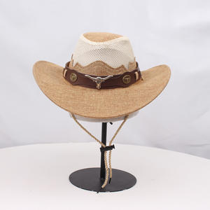 Fabricant de chapeaux de soleil en paille souple à large bord de style Panama pour l'été, marque privée - Product Image 3
