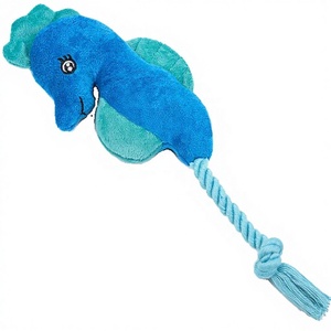 Caballito de mar esponjoso con relleno de algodón Velboa, poliéster y algodón PP, juguete suave para mascotas, lavable, de Navidad. - Product Image 1