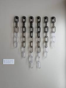 <b>Resin</b> Handmade Modern Vertical Chain Wall Sculpture Geometric Abstract Minimalist Home Decor Living Room Art Hanging Washable - Product Image 1