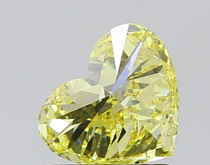 Diamant jaune de 2 carats, taille cœur, exquis, rare, de couleur fantaisie, brillant, diamant non monté pour une œuvre maîtresse de joaillerie de luxe sur mesure - Product Image 2