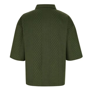 ออกแบบเสื้อกอล์ฟผู้ชายแบบสวมใส่สบาย ผ้าถักเนื้อนุ่ม ซักง่าย แห้งไว ผลิตจากโพลีเอสเตอร์/คอตตอน  ตามแบรนด์ของคุณเอง - Product Image 3