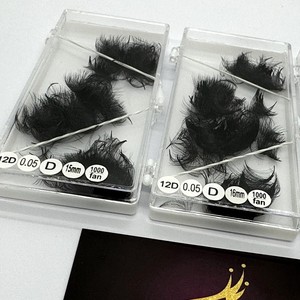 ขนตาปลอมสำเร็จรูปขายดีที่สุด เส้นใยสังเคราะห์ 10D/14D/16D/20D  แบบ C/CC/D/DD Curl  ยาวเป็นธรรมชาติ สีดำด้าน - Product Image 2