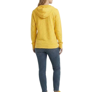 Sweat-shirt à capuche zippé pour femme, violet, manches longues, en mélange de coton tricoté, respirant, couleur unie, coupe classique, automne, sans doublure - Product Image 4