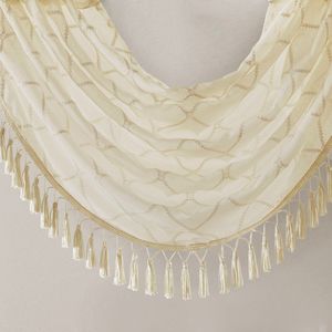 Mantovana con cascata ricamata in avorio a diamante 38x46 pollici eleganti tende e mantovane - Product Image 6