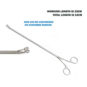 Pinzas de Biopsia Premium de 6 mm, 13 Pulgadas, Curvas, con Mandíbula Ovalada para Procedimientos VATS y MIS, Instrumentos Mahfooz - Product Image 5