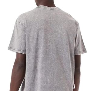 เสื้อยืดผู้ชายสไตล์วินเทจ ผ้าฝ้ายแท้ 100% ทรงโอเวอร์ไซส์ เป็นมิตรต่อสิ่งแวดล้อม แห้งเร็ว ล้างสีแบบแอซิดวอช ราคาสมเหตุสมผล ขายส่ง ปี 2026 บริการ OEM - Product Image 4