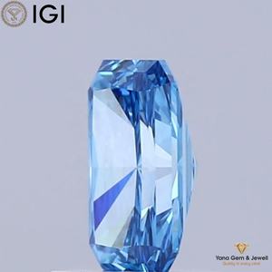 เพชร CVD ผลิตในห้องปฏิบัติการ พร้อมใบรับรอง IGI น้ำหนัก 1.00 กะรัต สีฟ้าสดใสแฟนซี ความสะอาดระดับ VVS2 ทรงรัศมี สำหรับใช้ทำเครื่องประดับ - Product Image 5