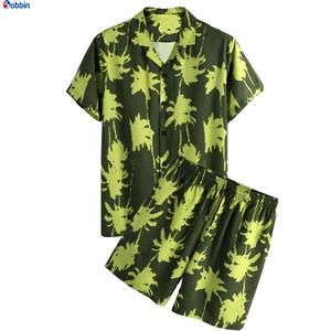 Colección de Verano, Camisa de Hombre Personalizada con Botones, Pantalones Cortos de Playa, Trajes de Verano para Hombre de Talla Grande, Cómodos y Transpirables - Product Image 2