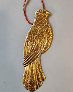 Adorno Navideño Colgante de Metal con Forma de Ángel, con Cuerda Roja y Blanca, Decoración Artesanal Tradicional, Forma Irregular - Product Image 1