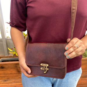 New Ladies Genuine Leather Mini <b>Crossbody</b> Bag for Women's Vintage Fashion Full Grain Leather Shoulder Bag Cowhide <b>Small</b> <b>Handbags</b> - Product Image 3