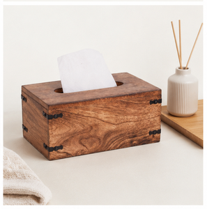 Custom Handmade Rustic Mango Wood <b>Tissue</b> Box Cover With Slide-Out Bottom Decorative Rectangular Facial <b>Tissue</b> Holder For Home - Product Image 2