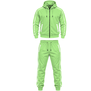 Conjunto Deportivo Informal para Hombre al por Mayor, Chaqueta con Capucha y Bolsillos Laterales y Pantalones Deportivos para Correr y Entrenar al Aire Libre - Product Image 1