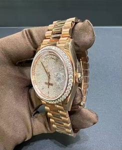Reloj Mecánico Redondo de Lujo en Oro Amarillo de 36 mm con Esfera Analógica, Fecha Automática, Cristal de Zafiro, Reloj de Moda para Hombre - Product Image 2