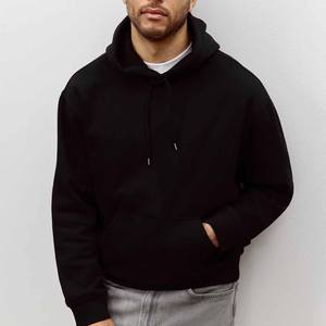 เสื้อฮู้ดผ้าฟลีซคอตตอน 100% สำหรับผู้ชาย ปรับแต่งได้ คุณภาพสูง หนานุ่ม เหมาะสำหรับฤดูหนาว ลายเรียบ มีฮู้ดด้านหน้า - Product Image 1