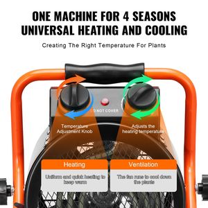 Stufa Elettrica Portatile da 1500W per Serre e Piccole Tende da Coltivazione, Riscaldamento Rapido con Protezione dal Surriscaldamento, 2 Velocità - Product Image 5