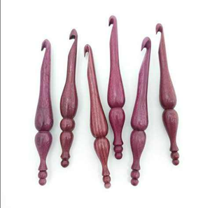 Premium Sheesham Wood Simple Straight <b>Crochet</b> Hooks <b>Set</b> 13 Hooks Hand Knitting Natural Hand Turned Ergonomic Portable - Product Image 5