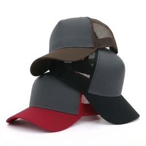 Casquette Trucker Unisexe avec Broderie 3D, Blocs de Couleurs, Maille Respirante, Visière Contrastante, Réglable, pour Sports d'Été - Product Image 3