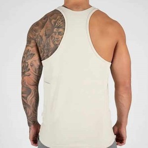 Hawk Eye Sports Eco-friendly Cotton/polyester Summer Sleeveless Top Plus Size Men's Casual <b>Vest</b> O-neck Knitted tank Top Solid - Product Image 3