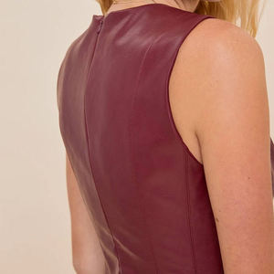 Vestido de cuero sin mangas para verano, sexy, ajustado, para fiesta, ropa de club, en oferta - Product Image 2