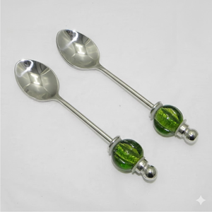 Ensembles de couverts en acier inoxydable durables cuillères en perles de verre écologiques parfaites pour les cadeaux verts fournisseur en gros - Product Image 2