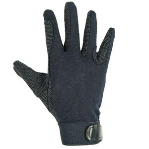 Guantes de equitación de alta calidad, transpirables, con dedos altamente acolchados, antideslizantes en los dedos y la palma, 100% algodón. - Product Image 3