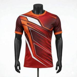 เสื้อยืดผู้ชายผ้าโพลีเอสเตอร์ 100% คุณภาพสูง แบบสวมใส่สบาย แห้งเร็ว ระบายเหงื่อได้ดี ปักโลโก้ พิมพ์ลาย  รับผลิตตามแบบ OEM ระดับพรีเมียม - Product Image 1